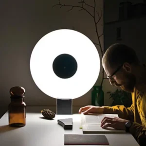 Modern Black & White Circular Bedside Table Lamp TL-B003 2