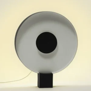 Modern Black & White Circular Bedside Table Lamp TL-B003 3
