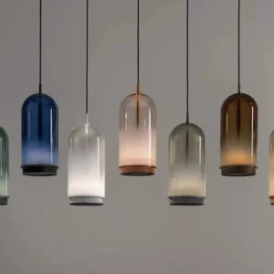 Minimalist Gradient Glass Bell Jar Pendant Light P6136 2