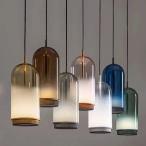 Minimalist Gradient Glass Bell Jar Pendant Light P6136 4
