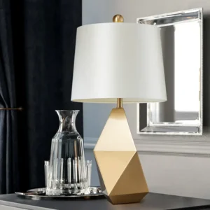 Modern Geometric Brass Gold Metal Table Lamp TL-B011 1