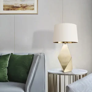 Modern Geometric Brass Gold Metal Table Lamp TL-B011 2
