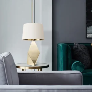 Modern Geometric Brass Gold Metal Table Lamp TL-B011 3