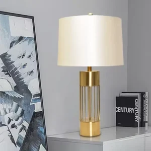 Luxury Brass finish Metal Cylinder Table Lamp TL-B014 1