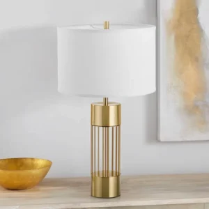 Luxury Brass finish Metal Cylinder Table Lamp TL-B014 3