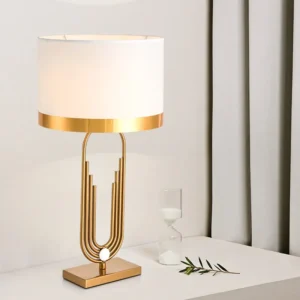 Luxury U-Shaped Brass Metal Table Lamp TL-B015 2