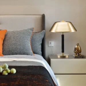 Modern Brass& Black Flared Top Table Lamp TL-B017 2