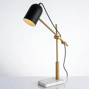 Adjustable Black & Brass Table Lamp with Marble Base TL-B018 3