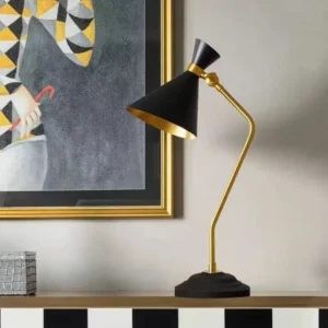 Mid Century Black & Gold Adjustable Table Lamp TL-B019 4