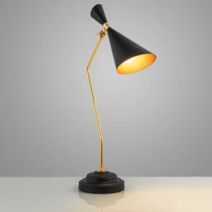 Mid Century Black & Gold Adjustable Table Lamp TL-B019 1