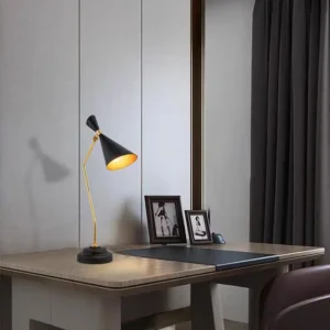 Mid Century Black & Gold Adjustable Table Lamp TL-B019 3
