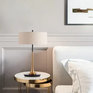 Minimalist Brass & Black Metal Table Lamp TL-B021 1