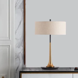 Minimalist Brass & Black Metal Table Lamp TL-B021 3
