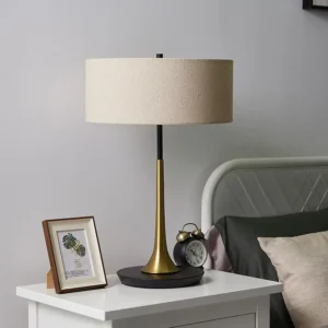 Minimalist Brass & Black Metal Table Lamp TL-B021 4