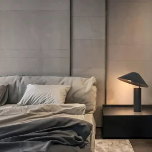 Modern Black Cone Shade Cylinder Base Table Lamp TL-B029 2