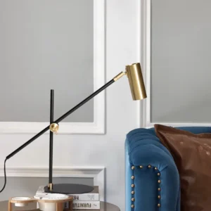 Adjustable Black & Brass Arm Metal Table Lamp TL-B030 2