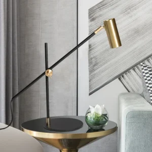 Adjustable Black & Brass Arm Metal Table Lamp TL-B030 3