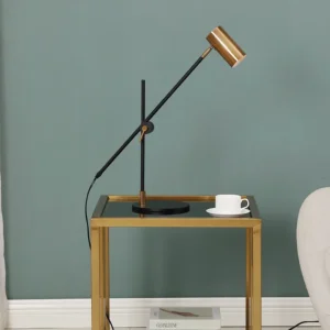Adjustable Black & Brass Arm Metal Table Lamp TL-B030 4