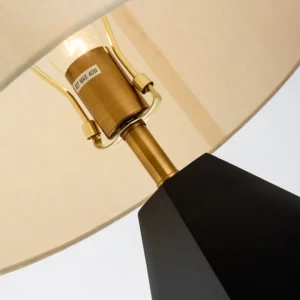Modern Geometric Metal Table Lamp with Fabric Shade TL-B035 3