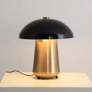 Modern Black & Brass Metal Mushroom Table Lamp TL-B037 2