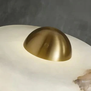 Modern Alabaster Table Lamp with Brass Dome Accent TL-K002 4