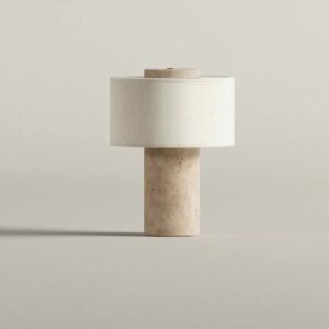 Marble Column Table Lamp with Fabric Shade TL-D001 6