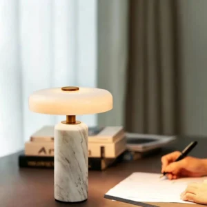 Marble Base Glass Shade Table Lamp TL-D002 5