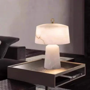 Modern Alabaster Table Lamp with Metal Ring Handle TL-K005 2