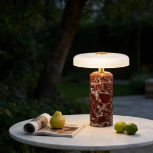 Marble Base Glass Shade Table Lamp TL-D002 4