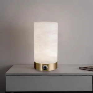 Modern Alabaster Cylinder Table Lamp TL-K007 1