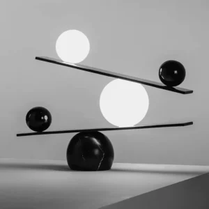 Modern Balance Table Lamp with Glass Globe TL-D010 1