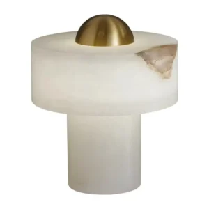 Modern Alabaster Table Lamp with Brass Dome Accent TL-K002 1