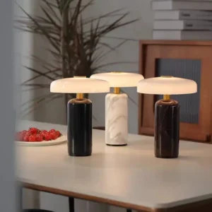 Marble Base Glass Shade Table Lamp TL-D002 3