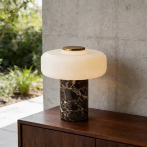 Marble Base Opal Glass Table Lamp TL-D003 3