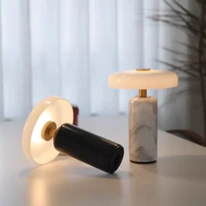 Marble Base Glass Shade Table Lamp TL-D002 2