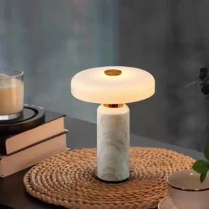 Marble Base Glass Shade Table Lamp TL-D002 1