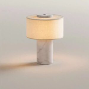 Marble Column Table Lamp with Fabric Shade TL-D001 1