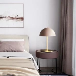 Minimalist Pink Half Dome Shade Table Lamp TL-B040 4