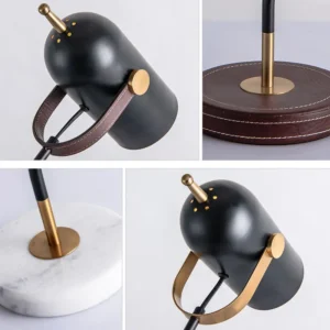 Adjustable Black & Brass Task Desk Lamp with Marble Base TL-B041 2