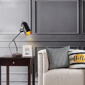 Adjustable Black & Brass Task Desk Lamp with Marble Base TL-B041 3