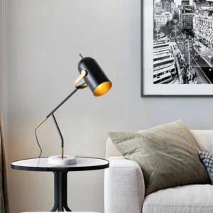Adjustable Black & Brass Task Desk Lamp with Marble Base TL-B041 4