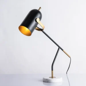 Adjustable Black & Brass Task Desk Lamp with Marble Base TL-B041 1