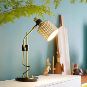 Adjustable Brass Perforated Drum Shade Reading Table Lamp TL-B043 1