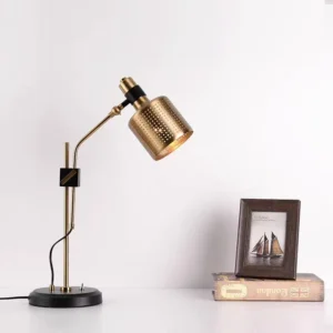 Adjustable Brass Perforated Drum Shade Reading Table Lamp TL-B043 4