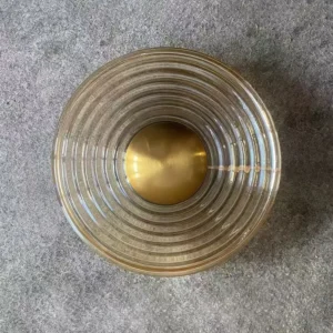 Modern Round Amber Spiral Ripple Glass Wall Sconce Wall Lamp WA1008 1