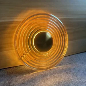 Modern Round Amber Spiral Ripple Glass Wall Sconce Wall Lamp WA1008 2