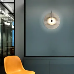 Minimalist Decor Round Fluted Striped Glass Wall Sconce WA1010 2