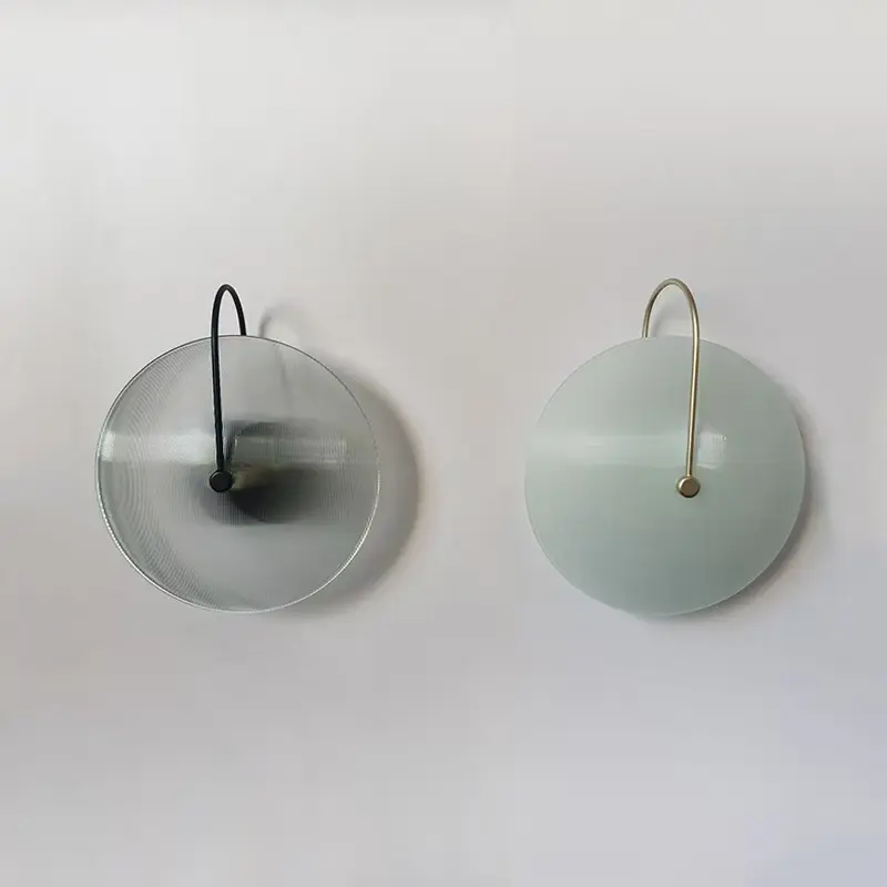 Minimalist Decor Round Fluted Striped Glass Wall Sconce WA1010 6