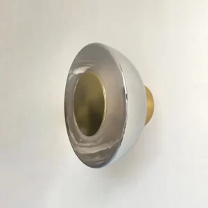 Minimalist Oval Glass Wall Sconce with Black or Brass Metal WA1013 6
