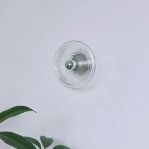 Circular Spiral Ripple Clear& Amber & Blue Glass Wall Sconce WA1015 3